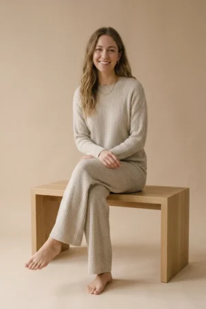 Ribbed Knit Lounge Set